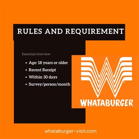 WhataBurgerVisit Survey Rules And Requirement